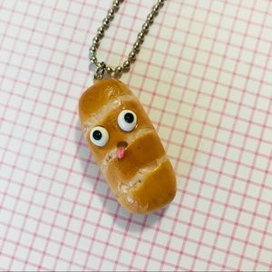 🥖 Adorable handmade goofy bread keychain 🥖